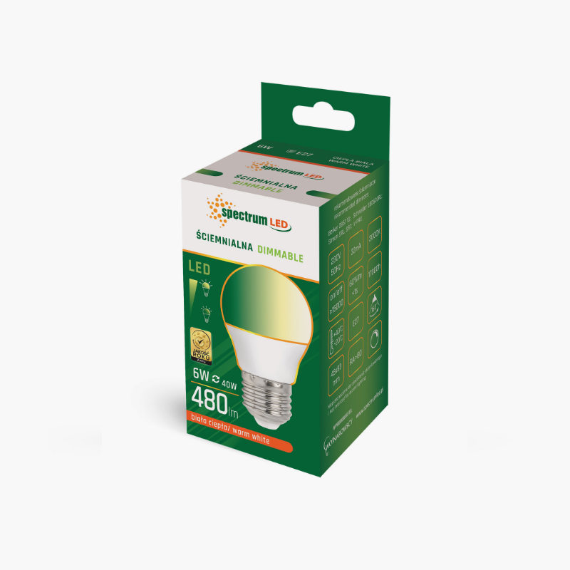 LED BALL 6W E27 DIMMABLE